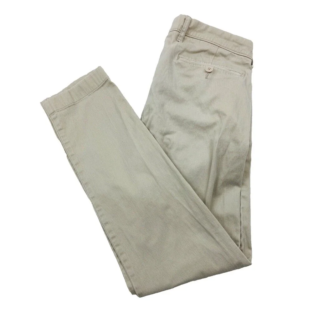 J CREW Stretch Mens 32x32 Beige 484 Slim Soft Cotton Khaki/Chino Pants